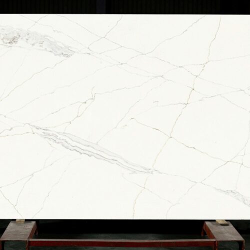 Calacatta Verona White Quartz Slab 0