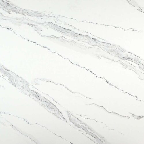 Calacatta Elegant 110x26 White Quartz Prefab