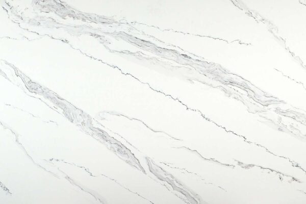 Calacatta Elegant 110x26 White Quartz Prefab