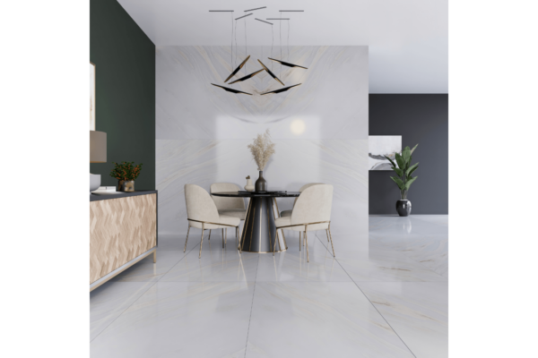 Namib Bianco 108x26 White Flat Marble Prefab 3