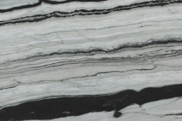 Panda White Brushed Marble Slab