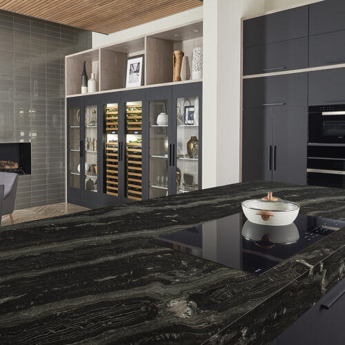 Agatha Black 108x42 Polished Granite Prefab 0