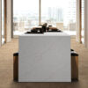 Calacatta Karmelo 108x42 White Polished Quartz Prefab 1