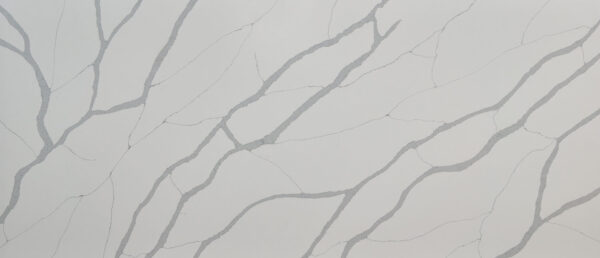 Calacatta Sierra 108x42 White Polished Quartz Prefab 1