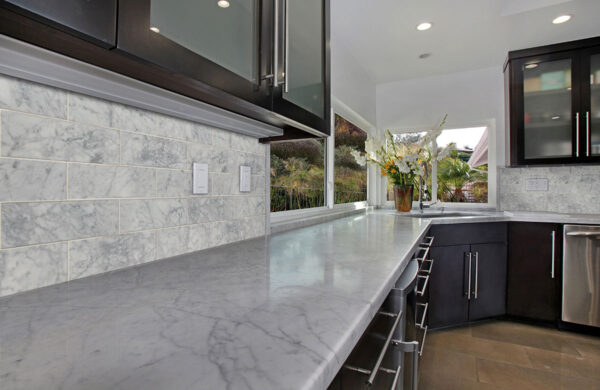 Carrara White 112X26 Polished Marble Prefab 0