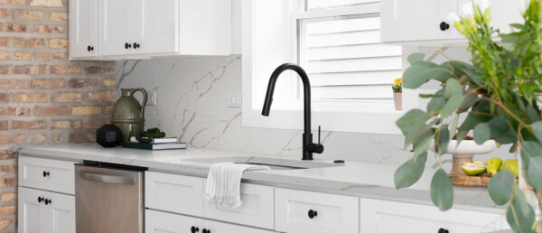 Calacatta Laza 108x42 White Polished Quartz Prefab 4