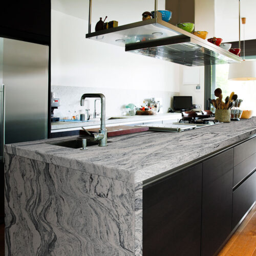 Silver Cloud 108x42 Gray Polished Granite Prefab 0