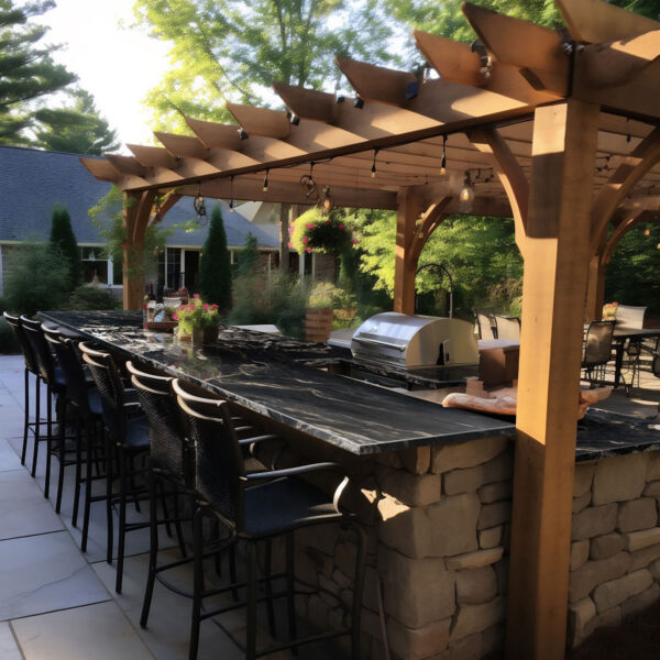 Titanium 108x42 Black Polished Granite Prefab 0