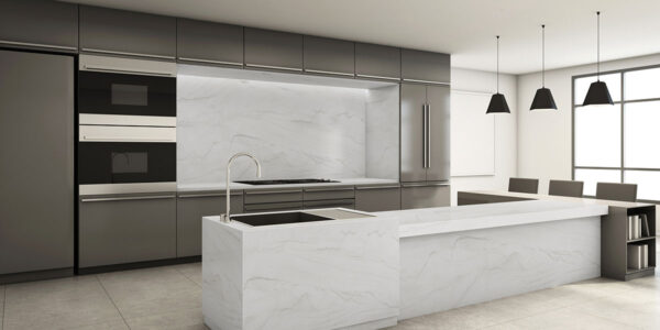 Zermatt 108x42 White Polished Quartzite Prefab 4