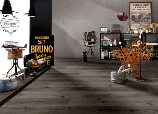 Wilmont - Flexible Dry-Back (Glue-Down) Charcoal Oak 7.36X48.31 7x48 Lvt Glue Down Vinyl Plank 0