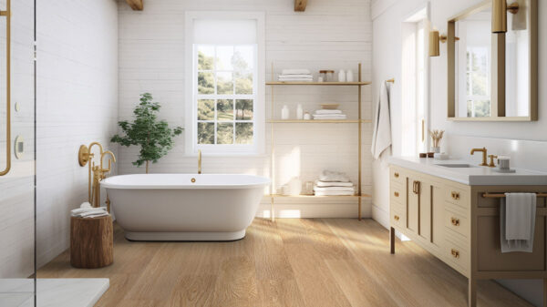 Laurel Bayside Buff 8.98X48.03 9x48 Lvt Rigid Core Vinyl Plank 4