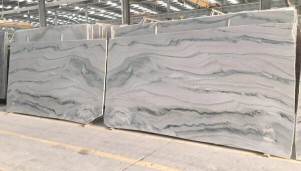 Quartzite slabs Acquarella 110X26 White Slab 1