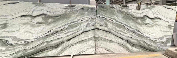 Quartzite slabs Emeralad Cloud 110X26 Green Slab 2