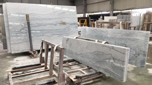 Quartzite slabs Maldivi 110X52 Light Blue Slab 1