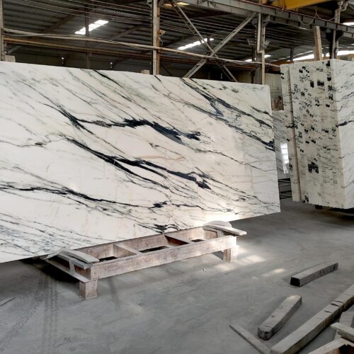 Marble Slabs Milia 110X26 White Slab