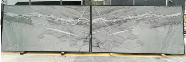 Quartzite slabs Nuage 110X26 White Slab 1