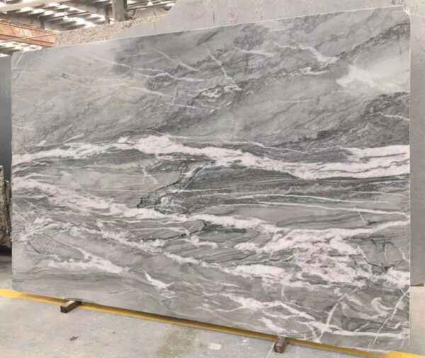 Quartzite slabs Nuage 110X26 White Slab 0