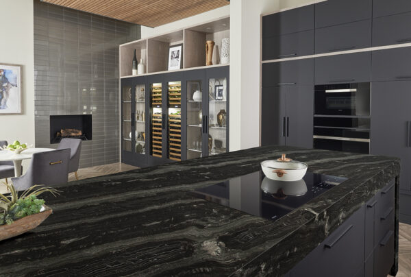 Agatha Black Polished Granite Slab 0