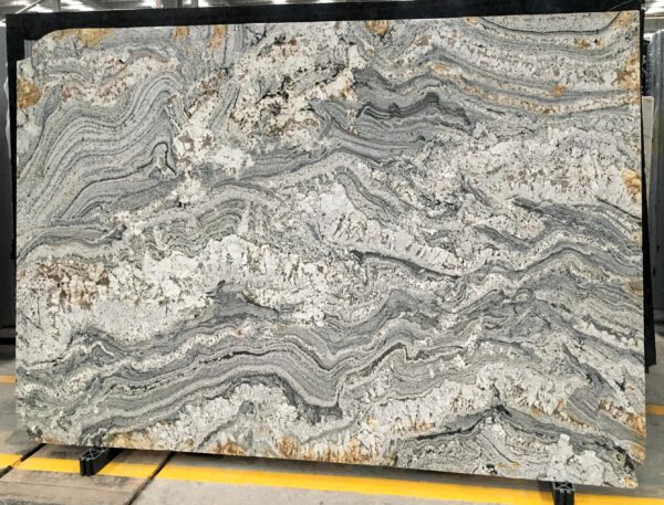 Granite Slabs Silver Canyon 110X26 Gray Square Slab 1