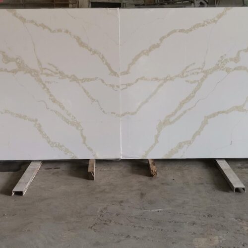 Quartz Stone Slabs Calacatta Gold 110x52 Slab 0