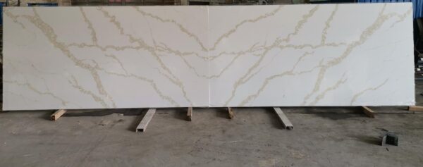 Quartz Stone Slabs Calacatta Gold 110x52 Slab 0