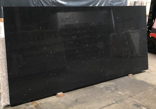 Quartz Stone Slabs Black Pearl 110x36 Slab 1