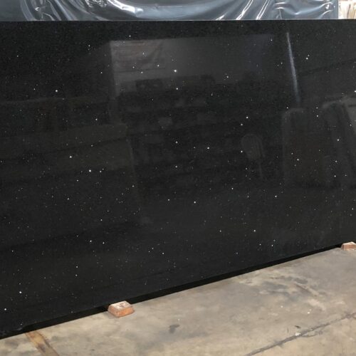 Quartz Stone Slabs Black Pearl 110x36 Slab 0