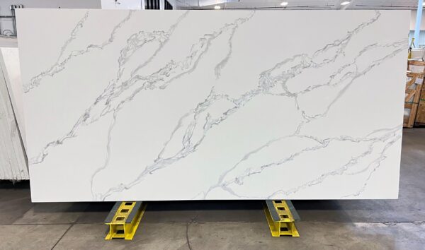 Quartz Stone Slabs Calacatta Caprese 126x63 3/4 White Slab 0