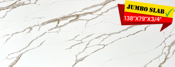 Quartz Stone Slabs Amaretto 138x79 White Slab 0