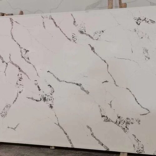 Quartz Stone Slabs Calacatta Swan 110x52 White Slab 0