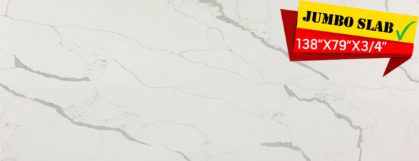 Quartz Stone Slabs Calacatta Barra 110x52 White Slab 0