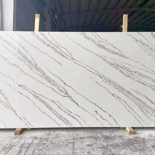 Quartz Stone Slabs Ice Black 110x36 Slab 0