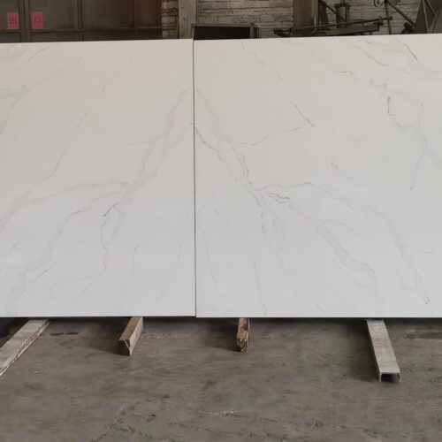 Quartz Stone Slabs Calacatta Rain 110x52 Light Slab 0