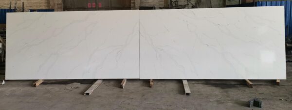 Quartz Stone Slabs Calacatta Rain 110x52 Light Slab 0