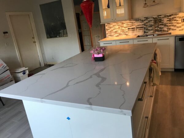 Quartz Stone Slabs Calacutta White 110x36 Slab 8