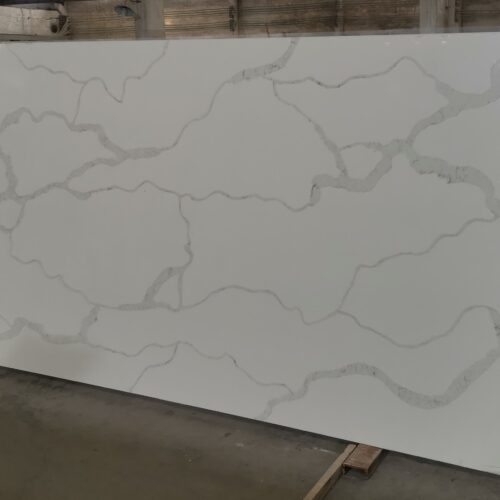 Quartz Stone Slabs Calacutta White 110x42 Slab 0