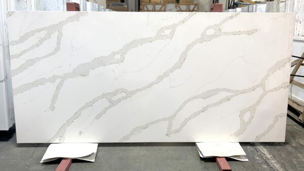 Quartz Stone Slabs Calacutta Luxe 110x36 White Slab 1