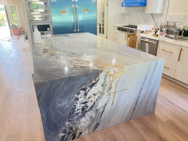 Quartz Stone Slabs Bianco Carrara 110x36 White Slab 4