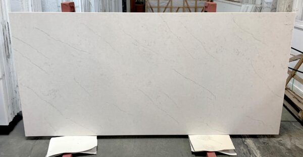 Quartz Stone Slabs Bianco Carrara 126x63 3/4 White Slab 0