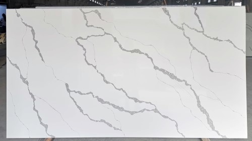 Quartz Stone Slabs Calacatta Creek 110x36 White Slab 1