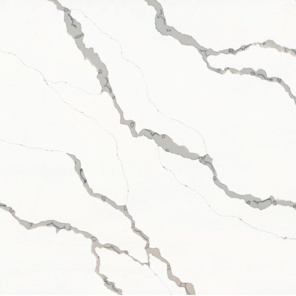 Quartz Stone Slabs Calacatta Creek 126x63 White Slab 0