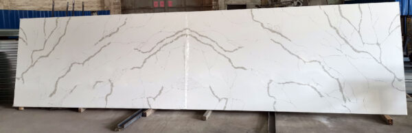 Quartz Stone Slabs Raja 126x63 3/4 Gray Slab 0