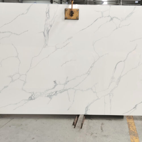 Quartz Stone Slabs Verona 110x26 White Slab 0