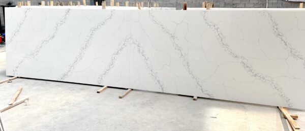 Quartz Stone Slabs Calacatta Linen 110x36 Slab 2