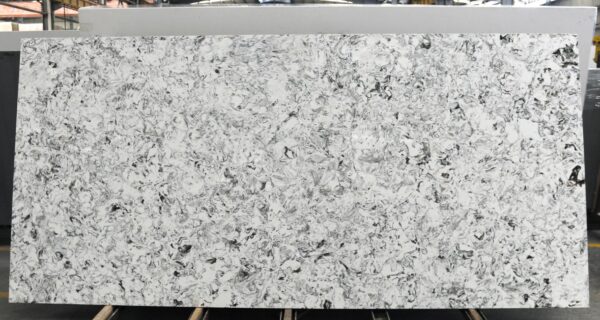 Quartz Stone Slabs Perla Blanca 110x26 White Slab 1