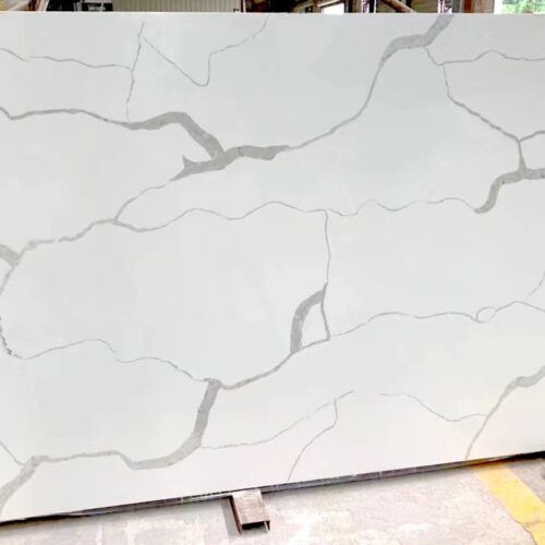 Quartz Stone Slabs Calacatta Nova 110x26 White Slab