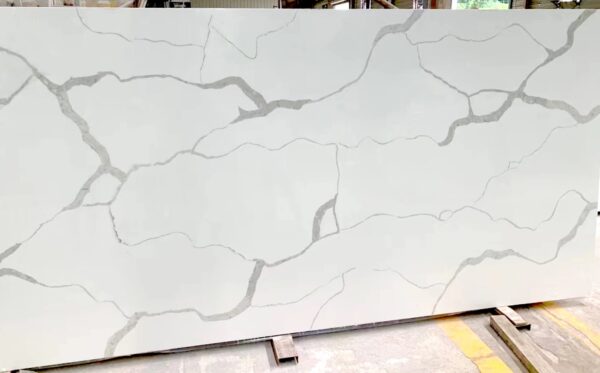 Quartz Stone Slabs Calacatta Nova 126x63 White Slab