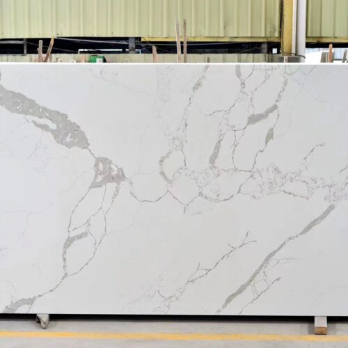 Quartz Stone Slabs Calacatta Zoella 126x63 White Slab 0