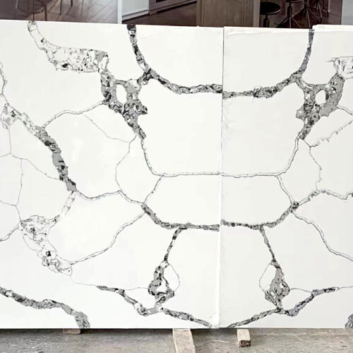 Quartz Stone Slabs Toretto 110x26 White Slab 0