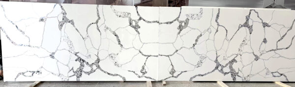 Quartz Stone Slabs Toretto 110x26 White Slab 0